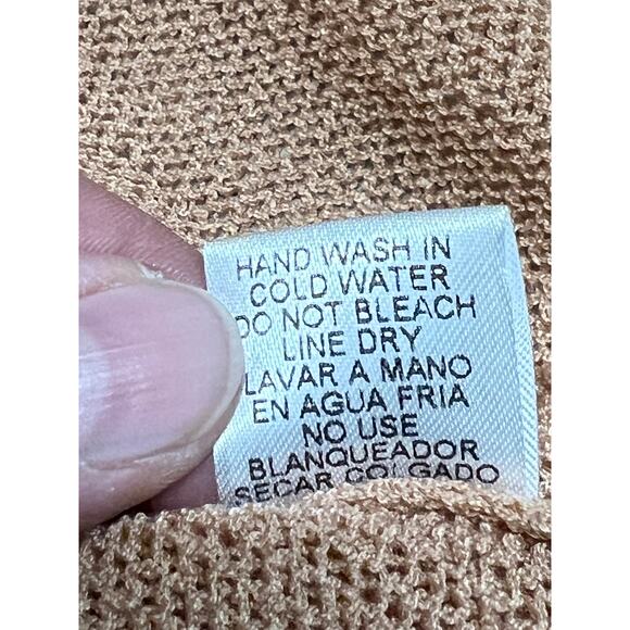 NWT Entro Sweater Tank Lace Up Khaki Tan L - Picture 6 of 7